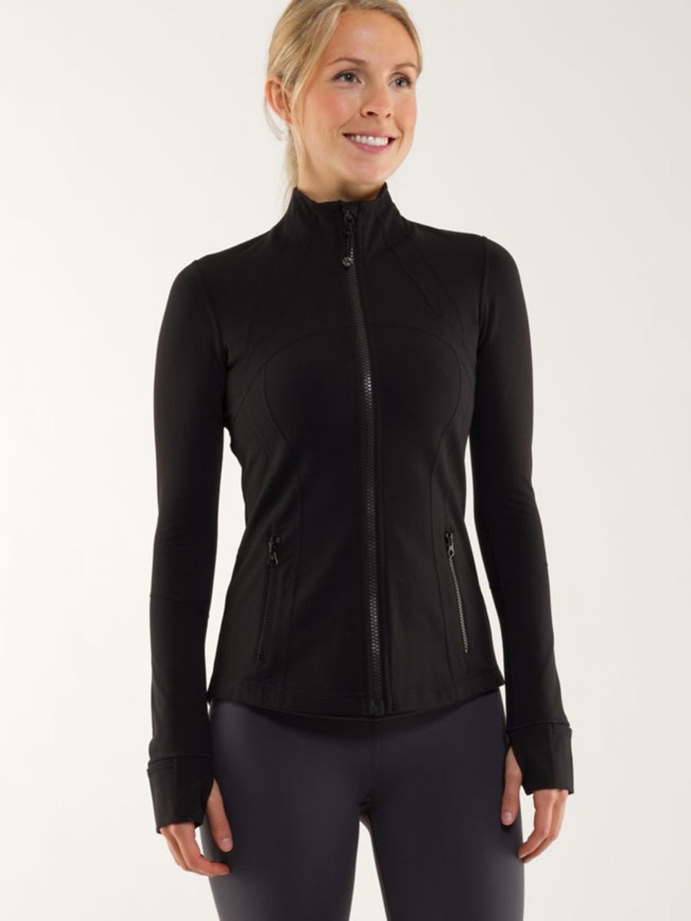 Lululemon Define Jacket *Brushed Black Full-Zip Thumbhole Jacket Women’s Size 12